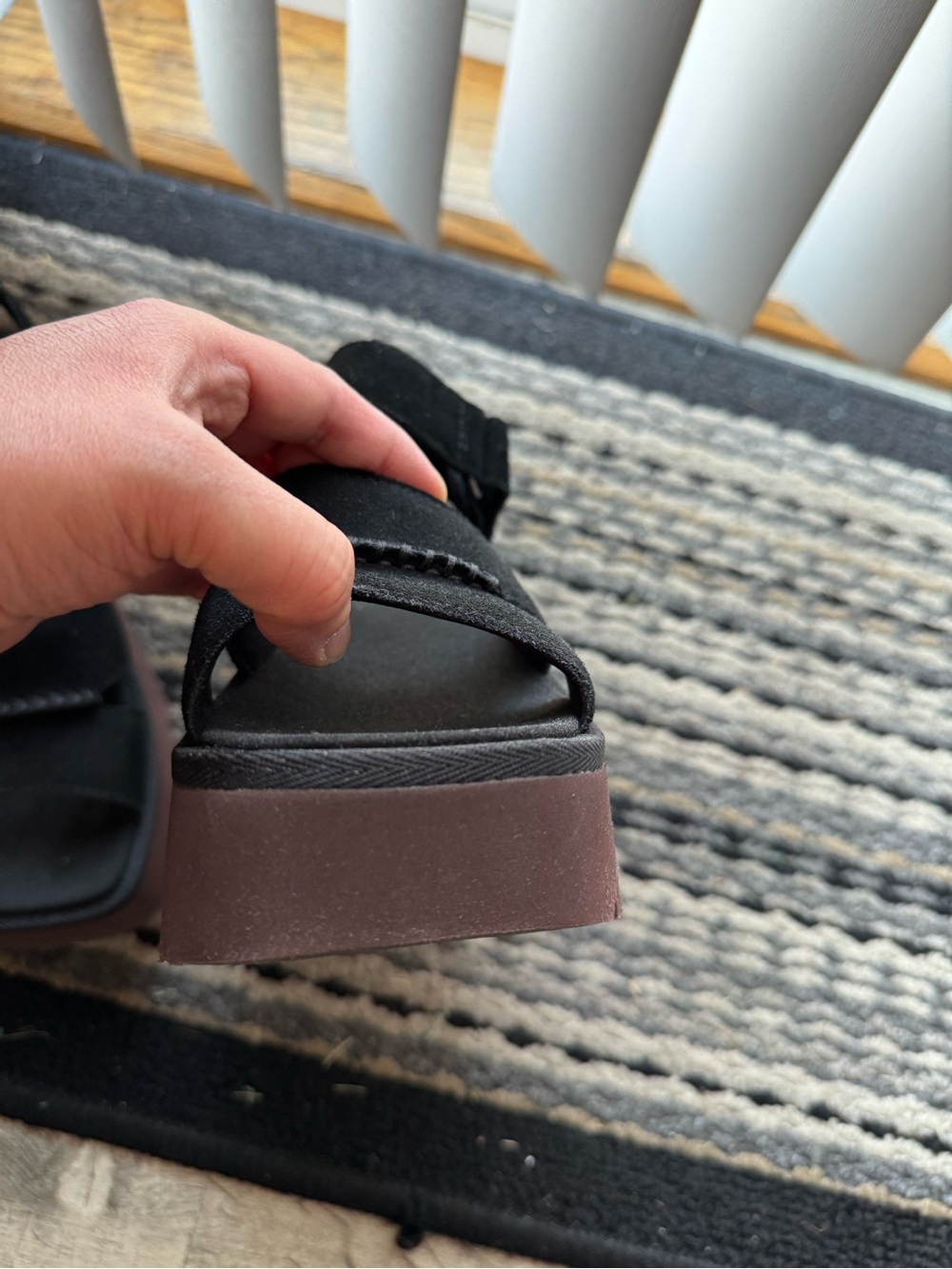 UGG New Heights Ankle Strap Heeled Platform Sandals - Picture 6 of 12